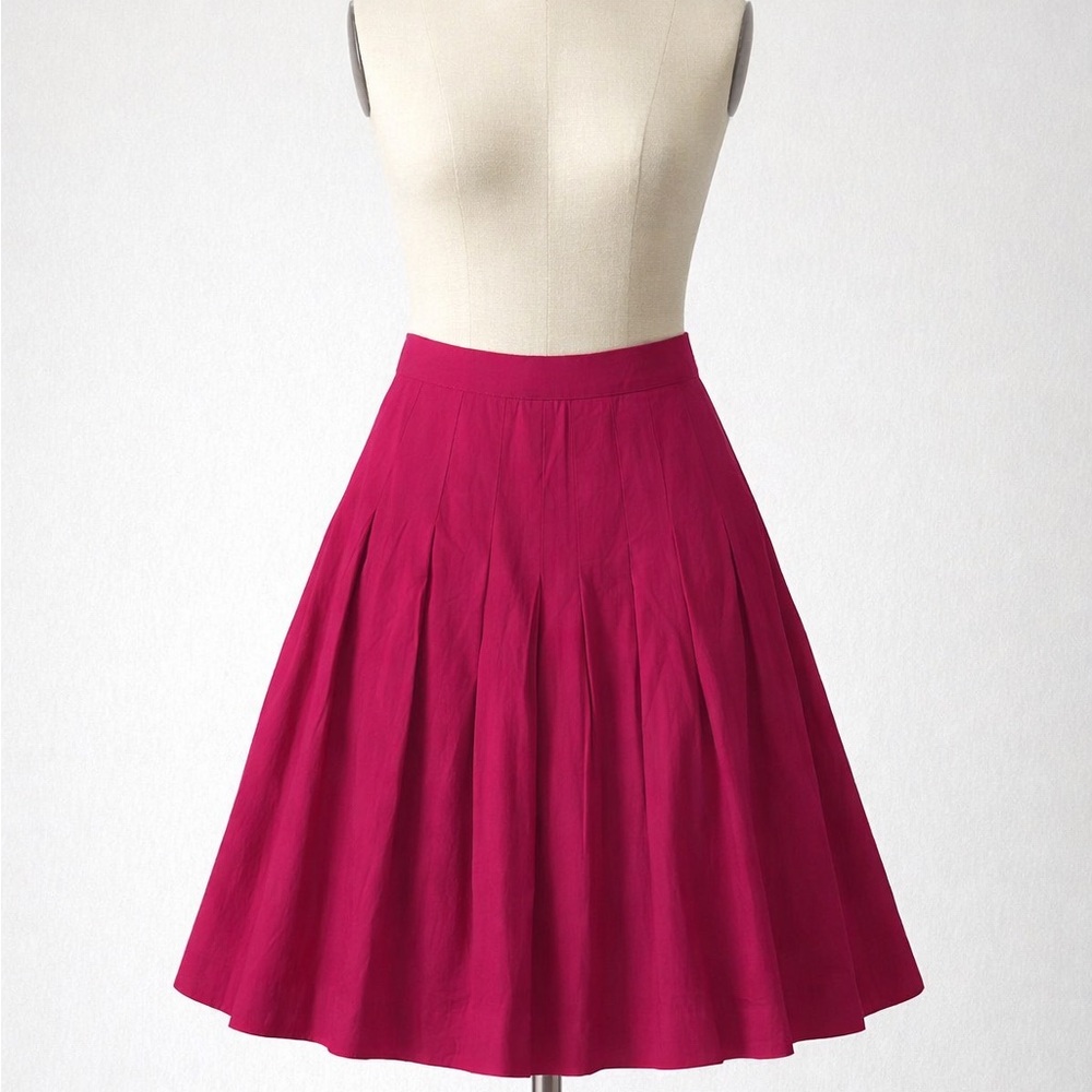Elegant Pink Pleated Skirt